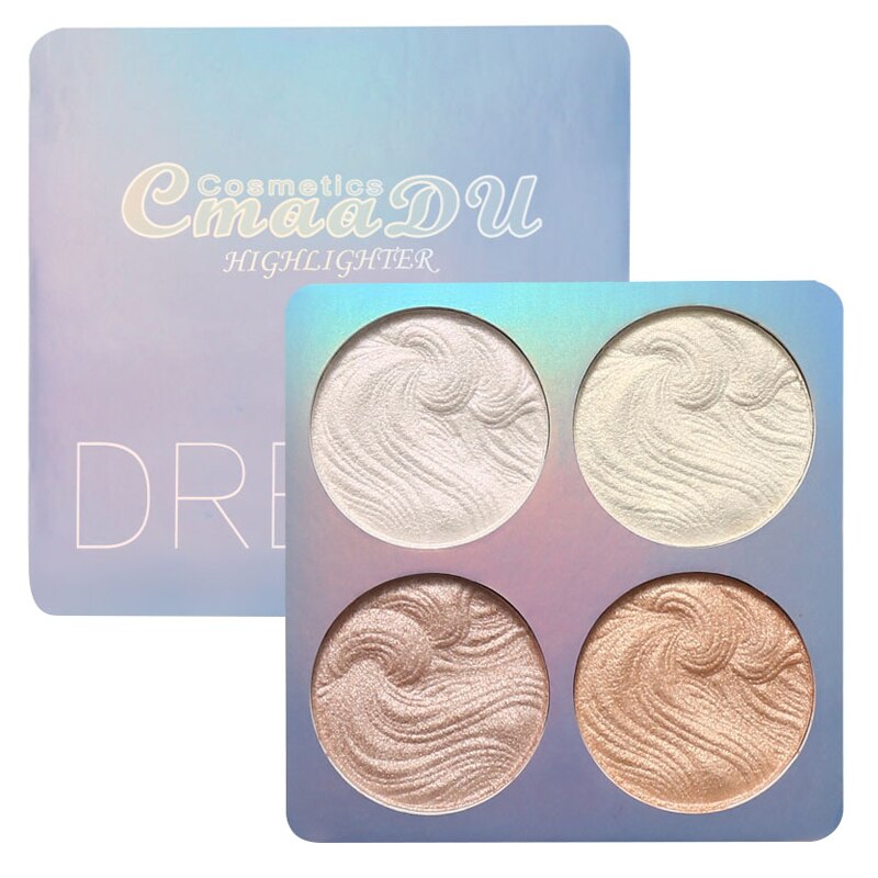 CmaaDu 1PC 4 Color 2018 Makeup Facial Bronzer Highlighter Palette Face