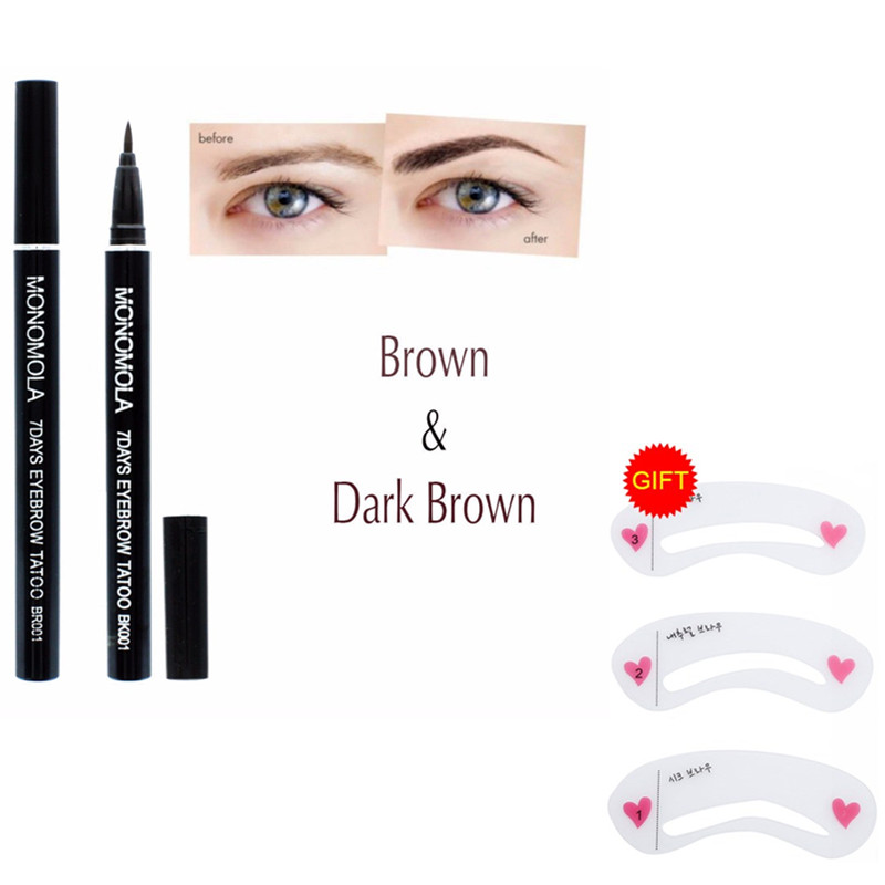 Brown-Dark Brown Eyebrow Pencil Tattoo Pen Eye Liner Long Lasting Water